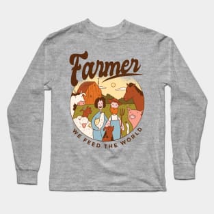 Farmer we feed the world Long Sleeve T-Shirt